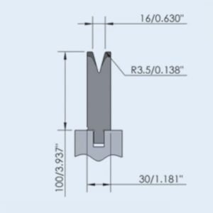42CrMo 30 Degree Press Brake Dies CNC Single V Bottom Mold