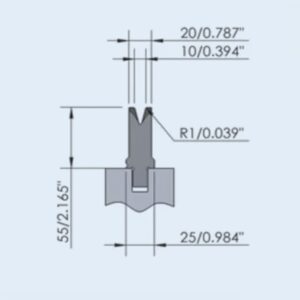 Bending Machine Press Brake Dies 835mm Sheet Metal Brake Die