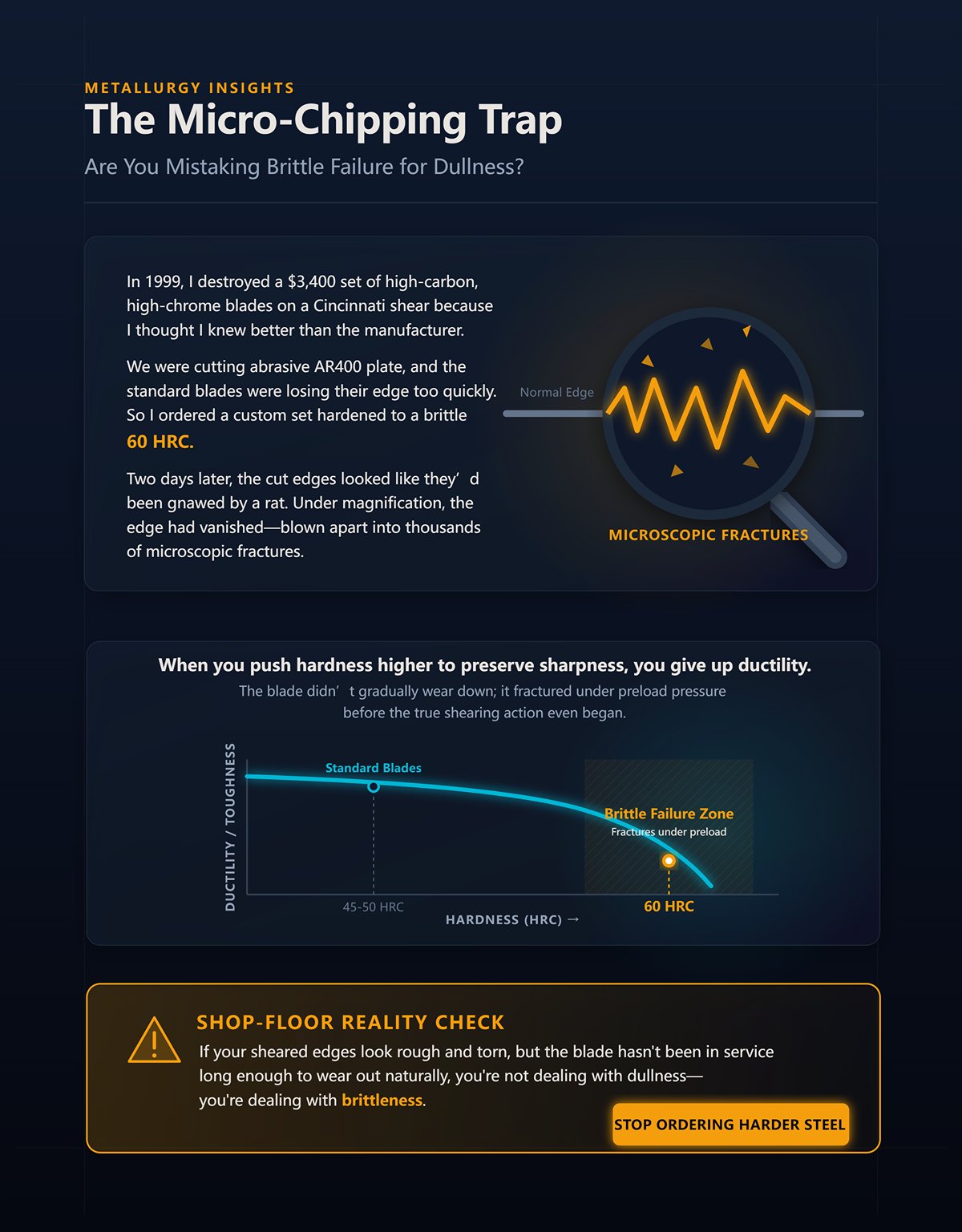 The Micro-Chipping Trap: Are You Mistaking Brittle Failure for Dullness?