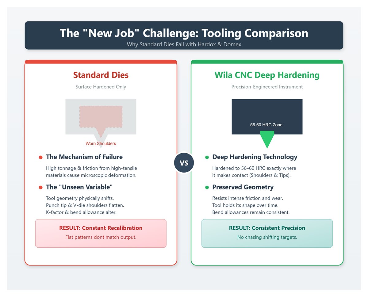 The "New Job" Challenge: Why Standard Dies Fall Short with Hardox or Tight‑Tolerance Work