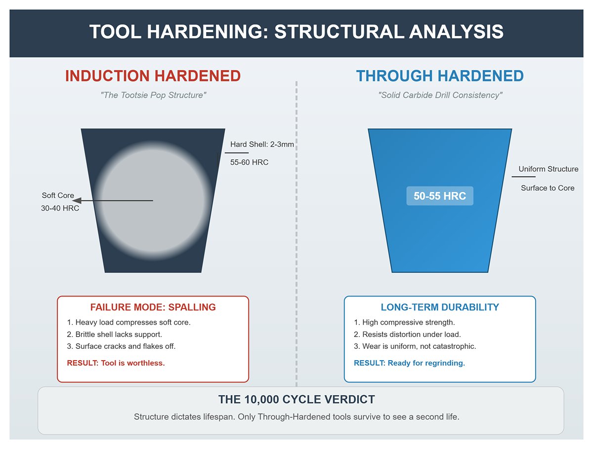 Through-Hardened vs. Induction-Hardened: The Real Difference After 10,000 Cycles