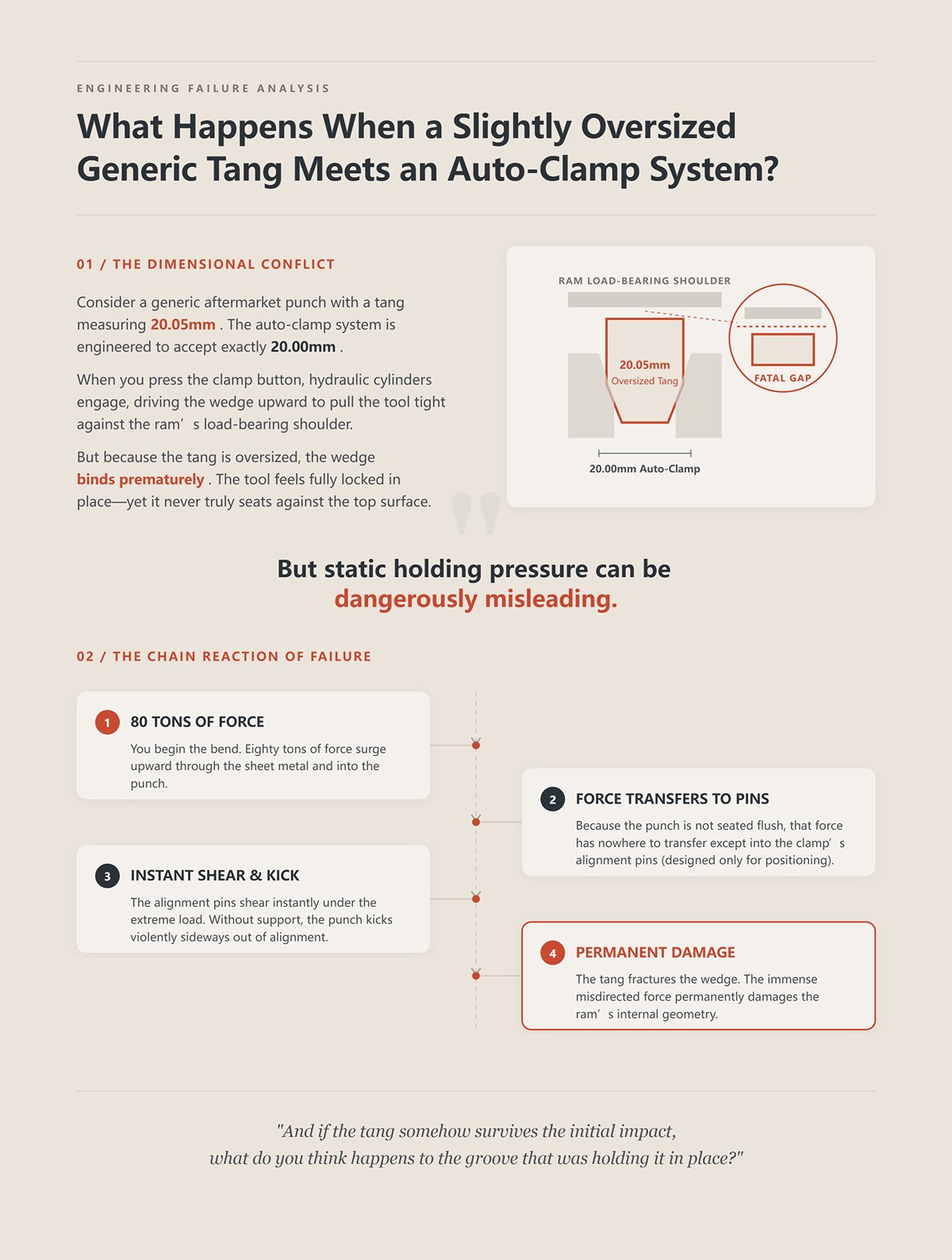 What Happens When a Slightly Oversized Generic Tang Meets an Auto-Clamp System?