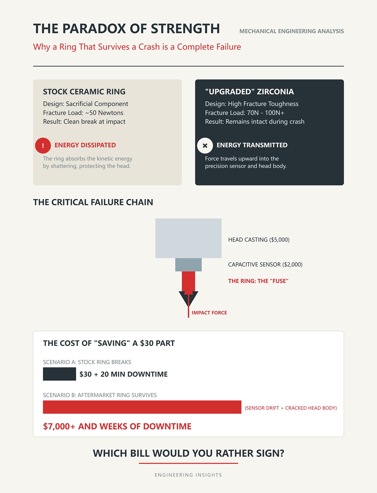 Why a Ring That Survives a Crash is Actually a Complete Failure