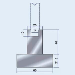 YS40.14 Hydraulic Press Brake Die Holder For Cnc Bending Machines